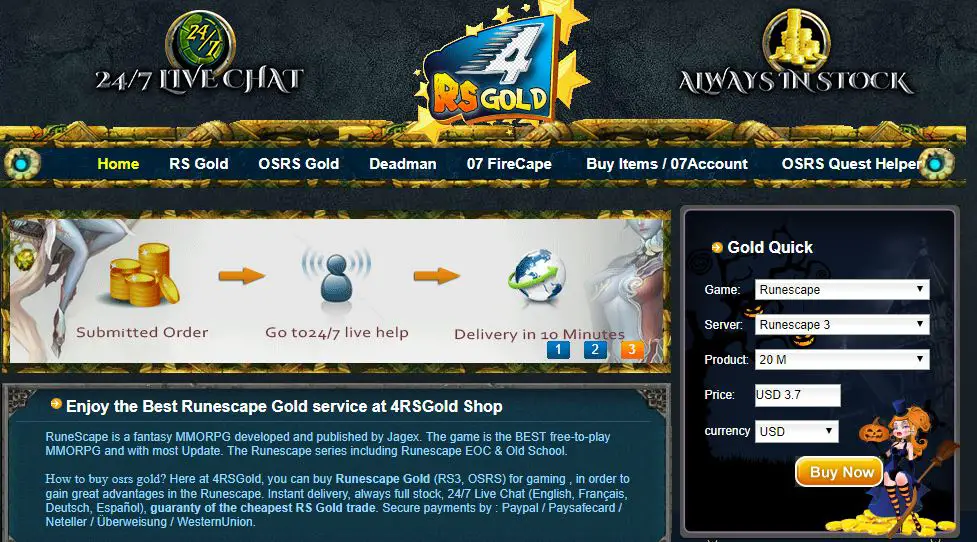 4RSGold: Buy Osrs Gold Fast